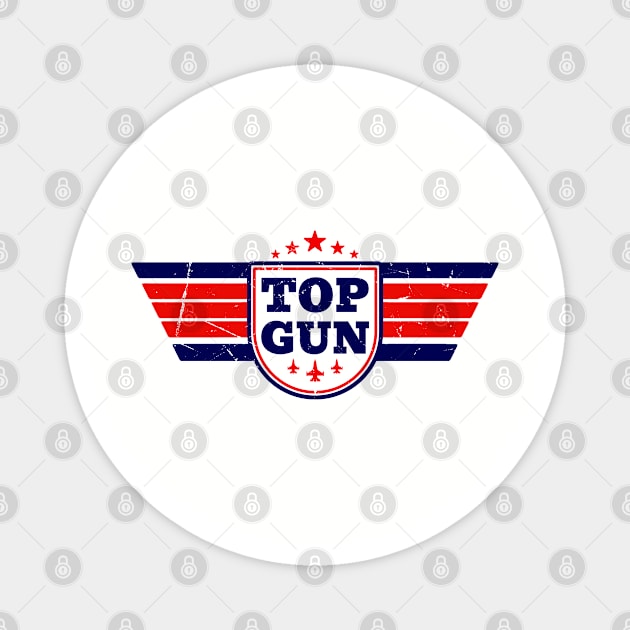 top gun retro white Magnet by PRESENTA